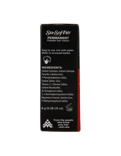 Sta-sof-fro Permanente Powder Hair Color Black 8 G 2