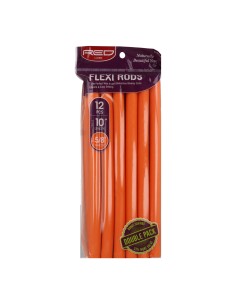 Red Kiss Flexi Rods 10" 5/8" 12 Piezas Orange Rulos Flexibles