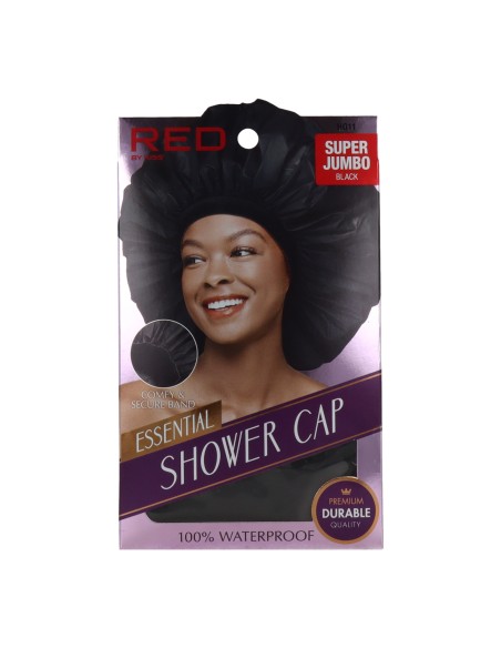 Red Kiss Essential Shower Cap Super Jumbo Black Capa De Cabello