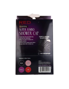 Red Kiss Essential Shower Cap Super Jumbo Black Capa De Cabello 2
