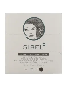Chapas de alumínio pré-cortadas Sinelco Sibel, pretas, 12 × 27 cm – 300 unidades