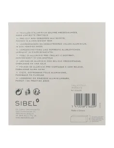 Chapas de alumínio pré-cortadas Sinelco Sibel, pretas, 12 × 27 cm – 300 unidades 2