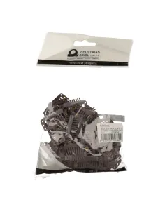 Sachet Eurostil de 50 clips pour extensions marron 3,2 cm (Réf. 02924) 2