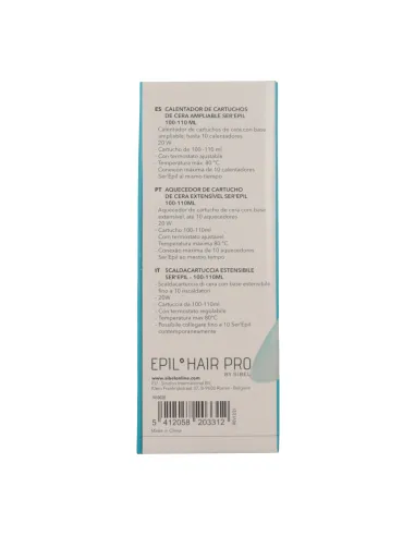 Aquecedor de cartucho de cera Sibel Ser'Epil Epil'Hair Pro 100-110 ml